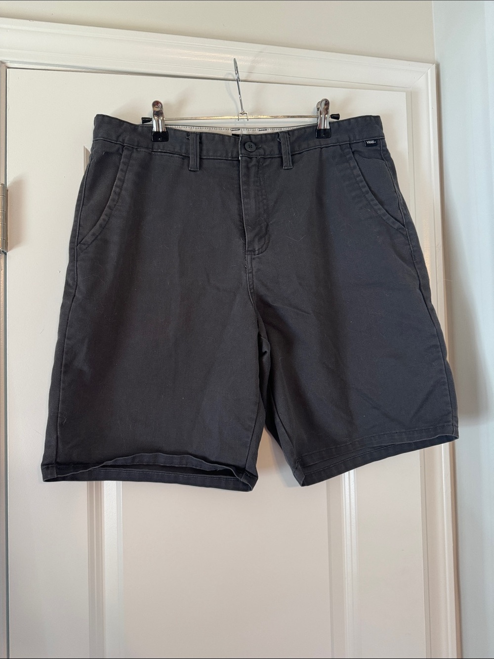 Vans Men's Dark Gray Flat Front Shorts